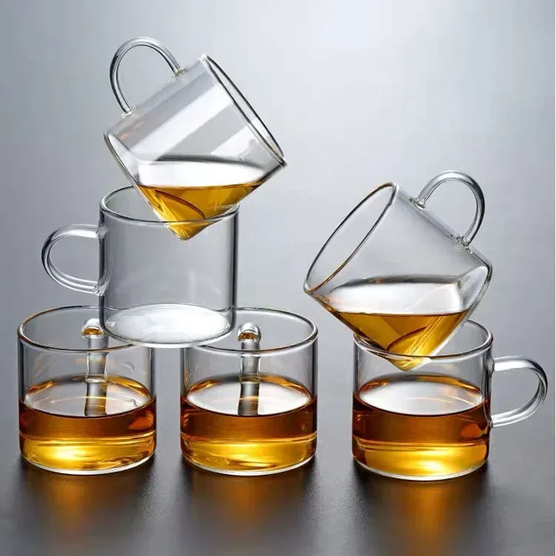 HMLOVE Heat Resistant Glass Teapot Steamed Boiling Kettle Tea Infuser