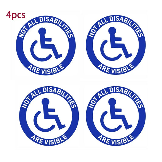 4x Not All Disabilities Are Visible Decal Mental Health Car Truck Sticker Peaceful Pleasures Health and Wellness Green 5.5
