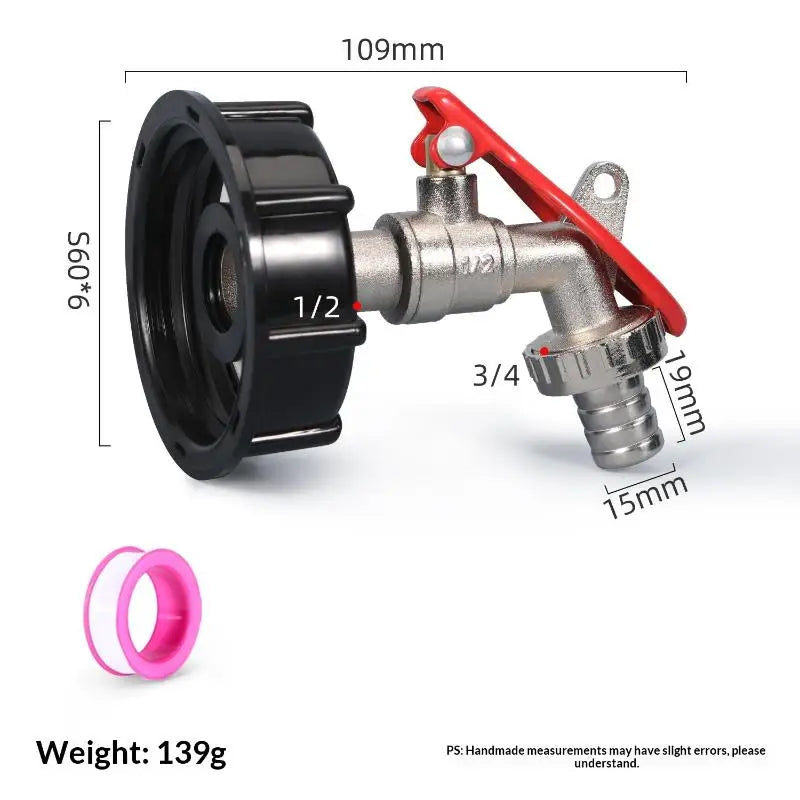 IBC Tank Valve Faucet with Lock – 1/2 Inch Zinc Alloy Tap