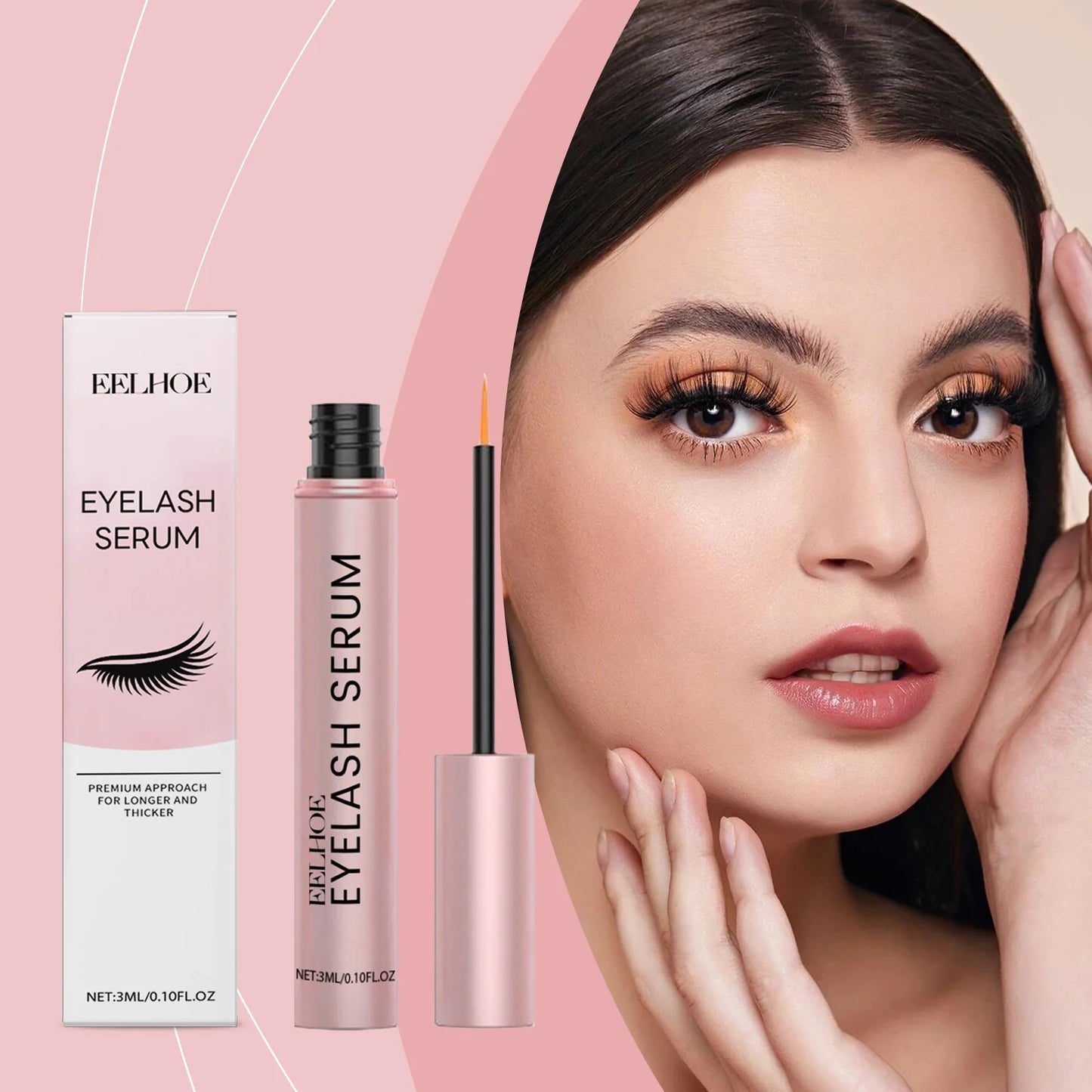 EELHOE Mascara Moisturizing Essence Lengthen Lash Promote Eyelashes Growth Thicker Curlier Prevent Baldness Eyelash Growth Serum Peaceful Pleasures Health and Wellness