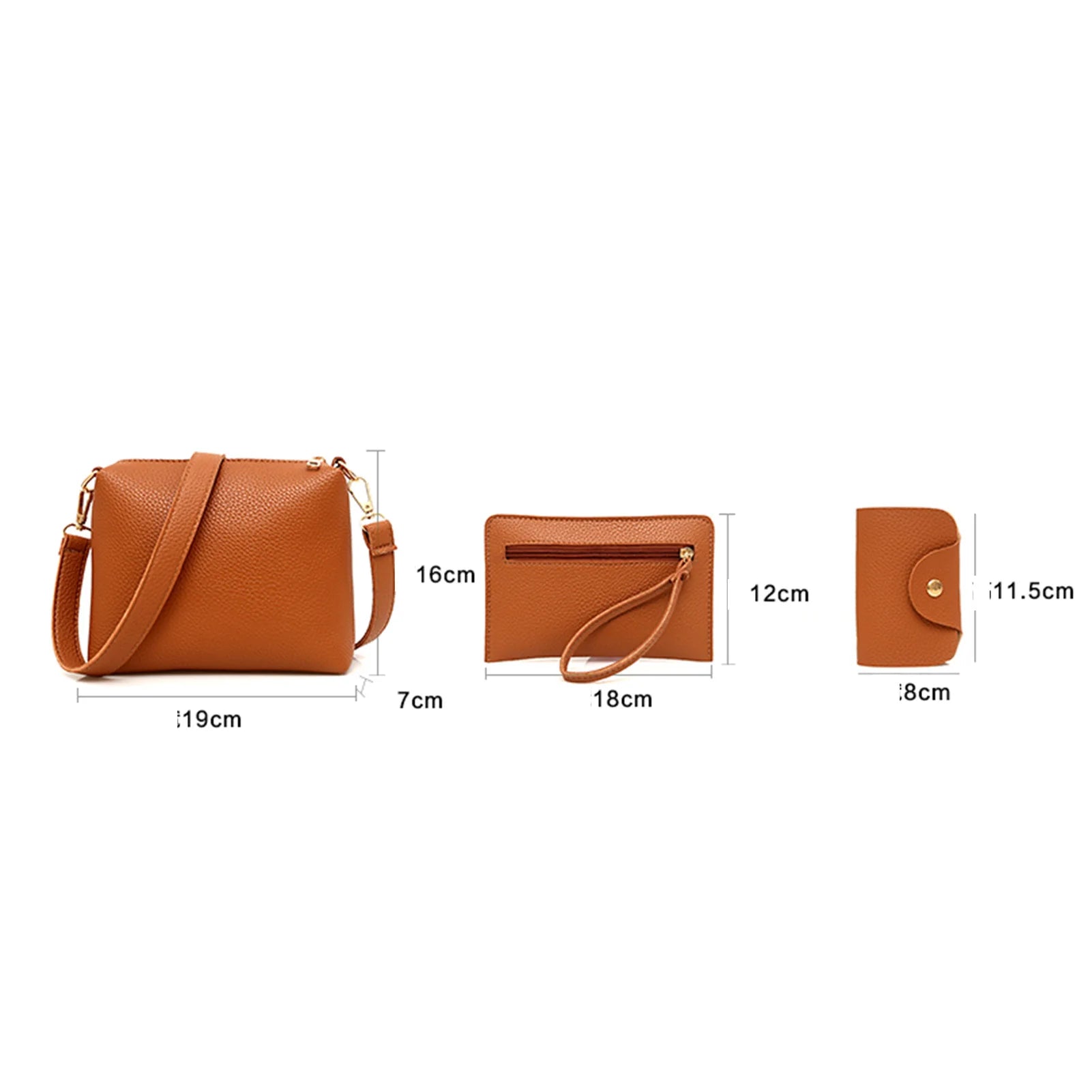 4pcs/set Solid Color Leather Handbags Waterproof Casual Leather Handbags for Women Girls Dating Shopping Peaceful Pleasures Health and Wellness
