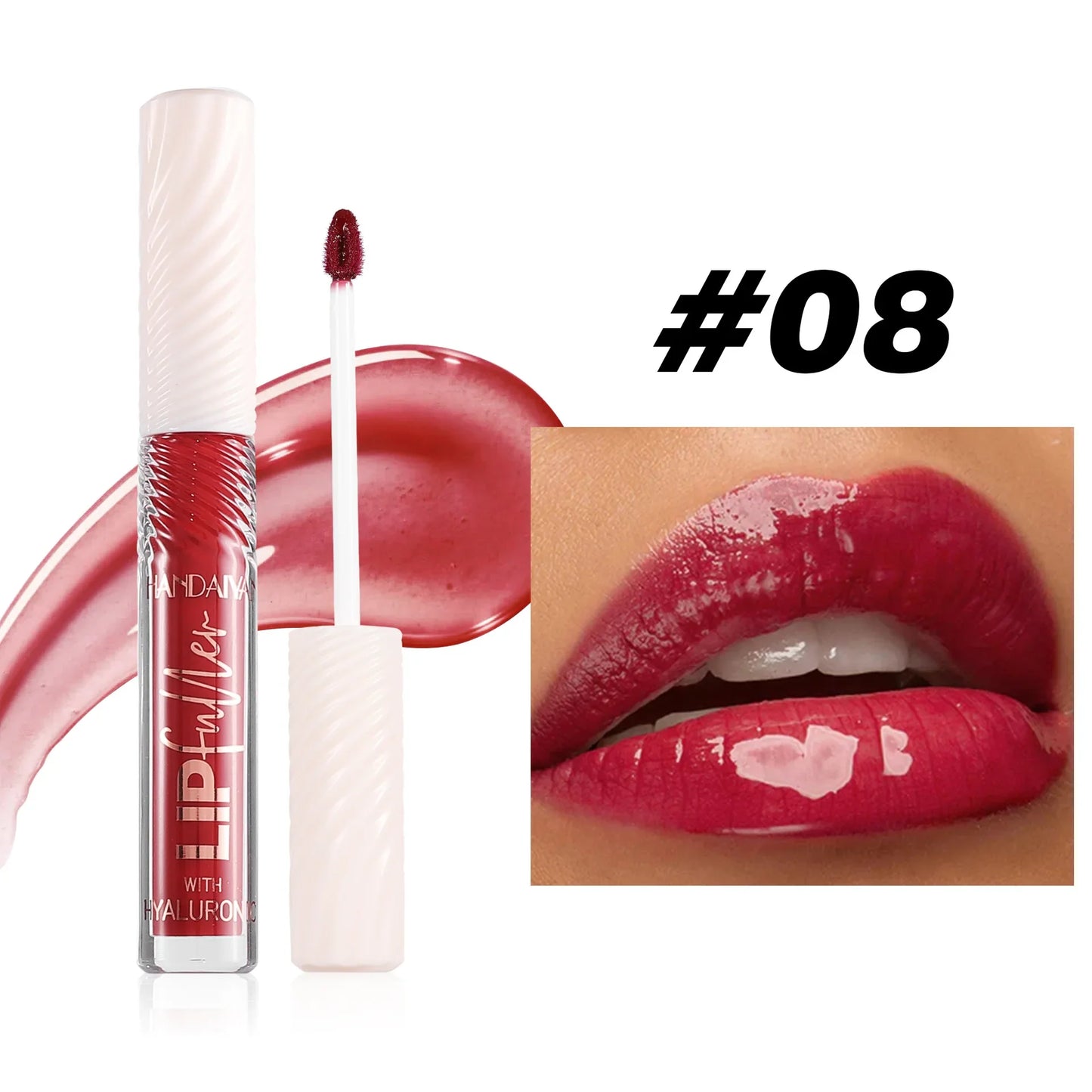 HANDAIYAN 8-Shade Mirror Lip Gloss | Hyaluronic Acid & Pearl