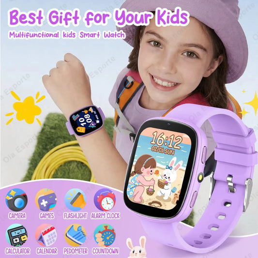 2026 Kids Games Smartwatch 1.83''HD Screen Camera 22 Interesting Games Sleep Monitor Alarm Clock Calculator Children Watch MA27 Peaceful Pleasures Health and Wellness