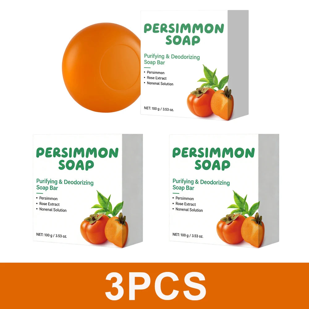 Persimmon & Green Tea Deodorizing Soap Bar | All Skin Types