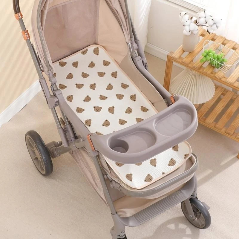 Cotton Crepe Baby Stroller Nappy Pad – Soft Waterproof Cushion