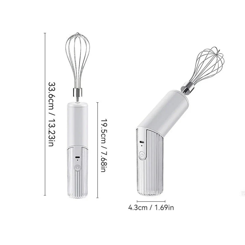 Wireless Electric Hand Mixer – 3-Speed Rechargeable Whisk