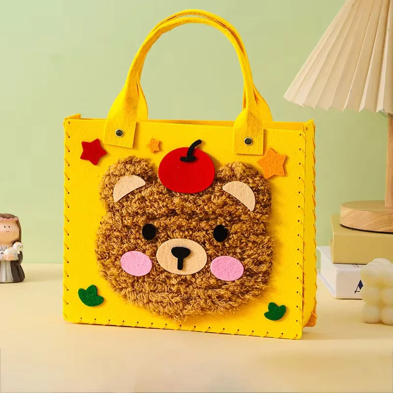 DIY Sewing Felt Bag Kids Education Toy Cute Cartoon Animal Hand Safe