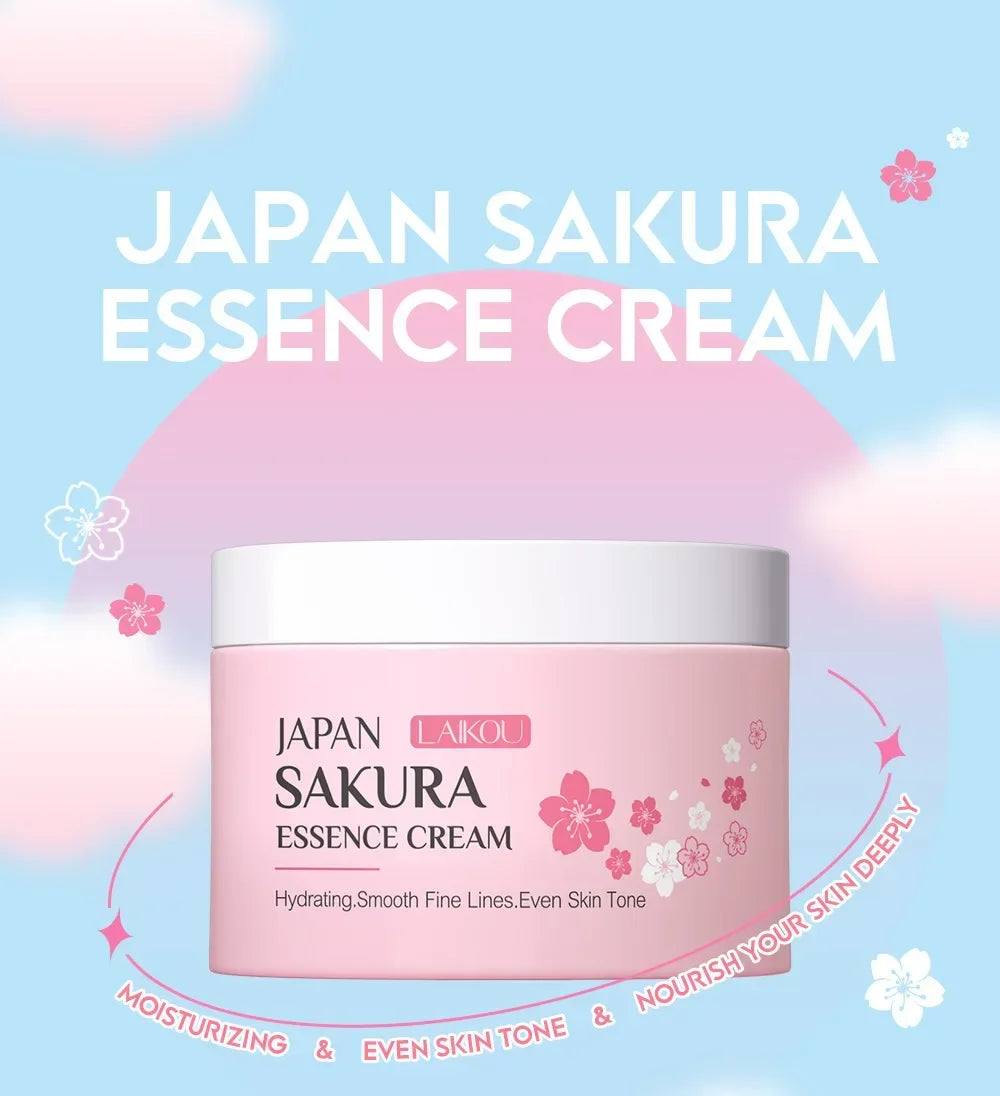LAIKOU Sakura Cherry Blossom Facial Cream Moisturizer Peaceful Pleasures Health and Wellness