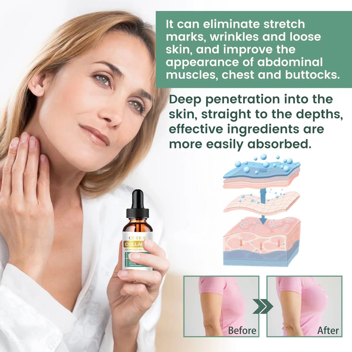TRSTAY Collagen Compact Body Oil – Moisturizing Skin Care