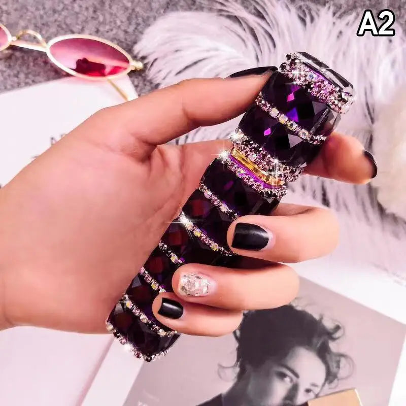 Rhinestones-Encrusted Fragrance Bottle Refillable Fragrance Atomizer For Travel Spray Bottle Cosmetic Container Empty Bottle Peaceful Pleasures Health and Wellness A2