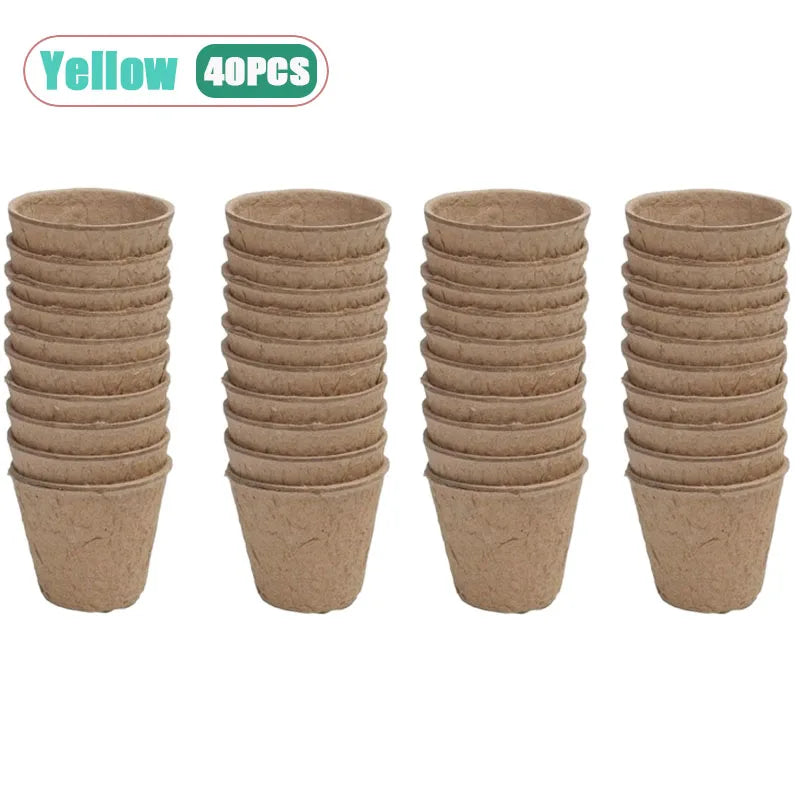 Biodegradable Peat Pots Seed Starter Cups with Drainage – 20/40pk
