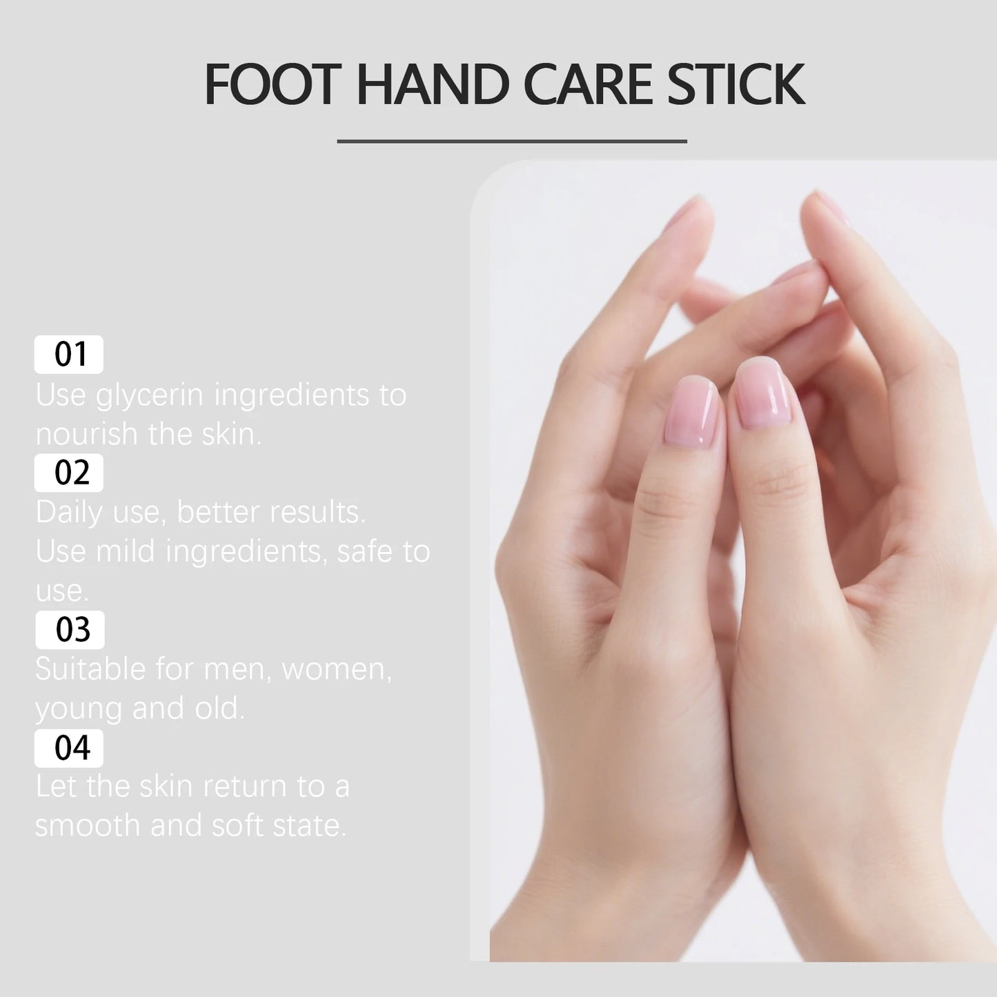 Christmas Urea Hand Foot Care Stick Moisturizing Balm for Dry Cracked Heels Elbows & Knees Gentle Exfoliation Softening Skin Peaceful Pleasures Health and Wellness