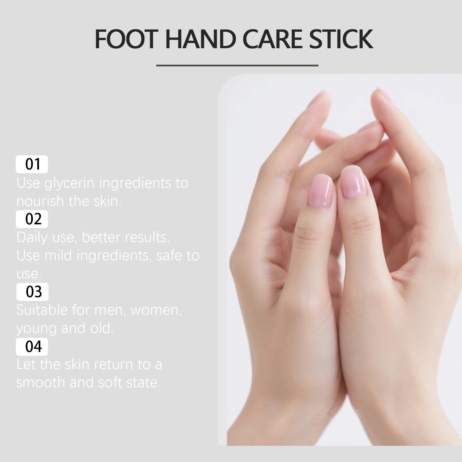 Christmas Urea Hand Foot Care Stick Moisturizing Balm for Dry Cracked Heels Elbows & Knees Gentle Exfoliation Softening Skin Peaceful Pleasures Health and Wellness