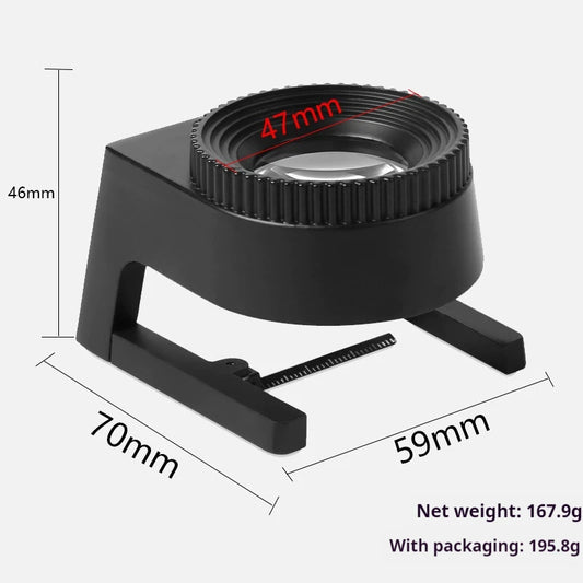 Magnifying Glass with Scale and Three Led Lights. High Magnification Magnifying Glass with Cloth Mirror Peaceful Pleasures Health and Wellness 15x