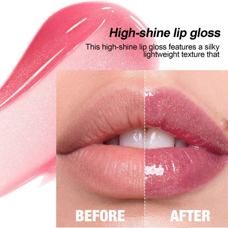 Glitter Lip Oil Bowknot Keychain – 4 Shades, High Shine
