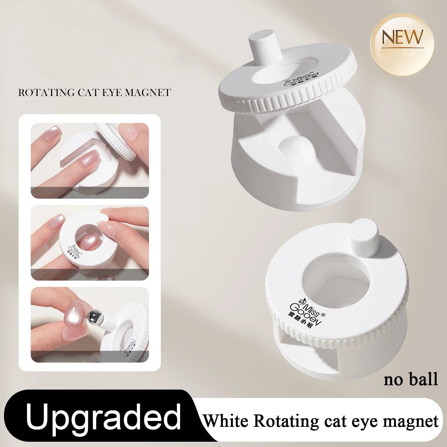 360° Rotating Cat Eye Magnet | 3D Glass Bead Nail Art Tool