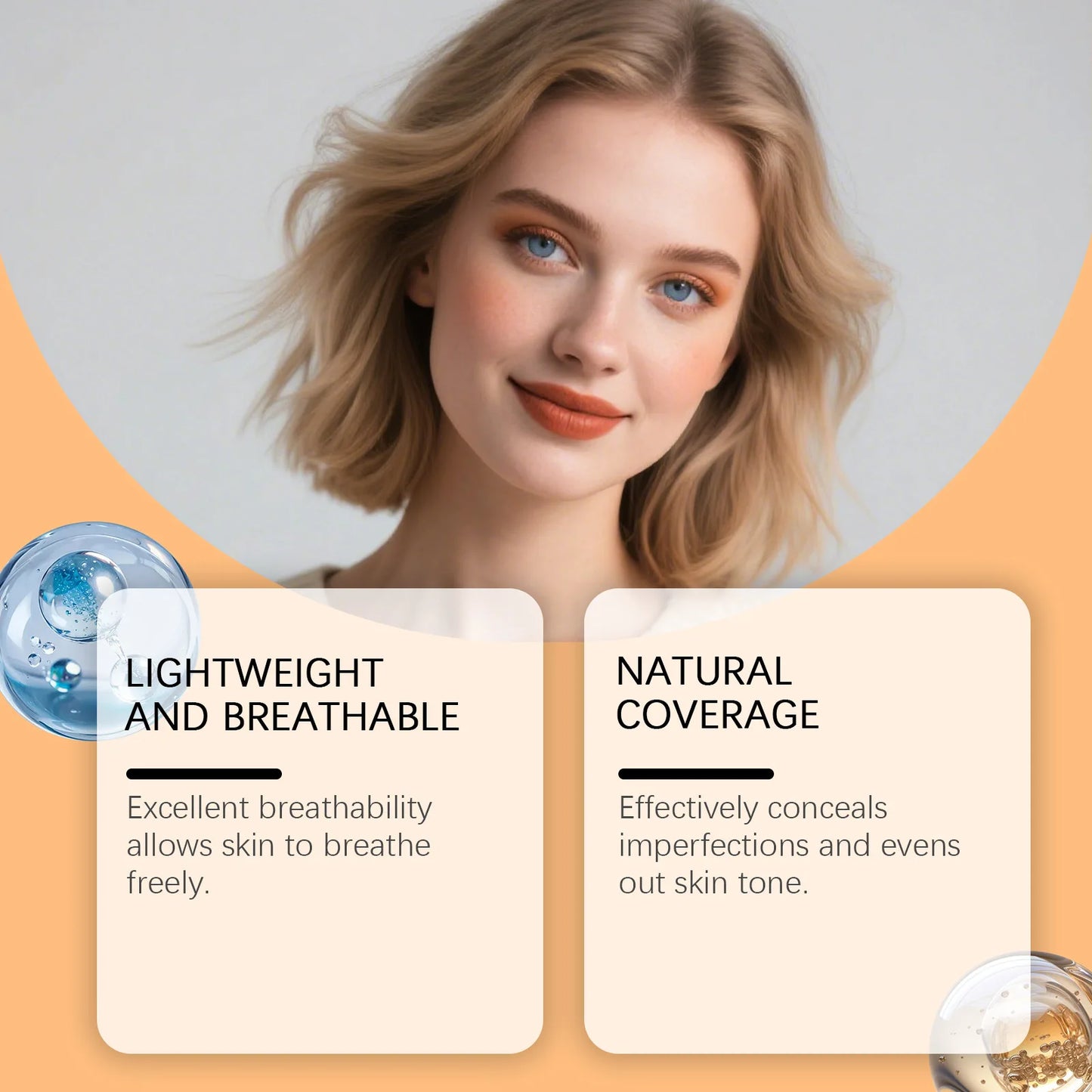 Face Pressed Powder Waterproof Sweat-Proof Long-Lasting Oil Control Foundation Full Coverage Natural Setting Powde Foundation Peaceful Pleasures Health and Wellness