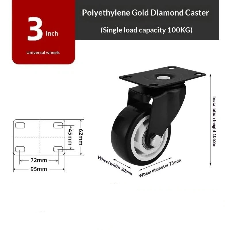 Heavy-Duty Swivel & Fixed Furniture Caster Wheels | PP/PVC