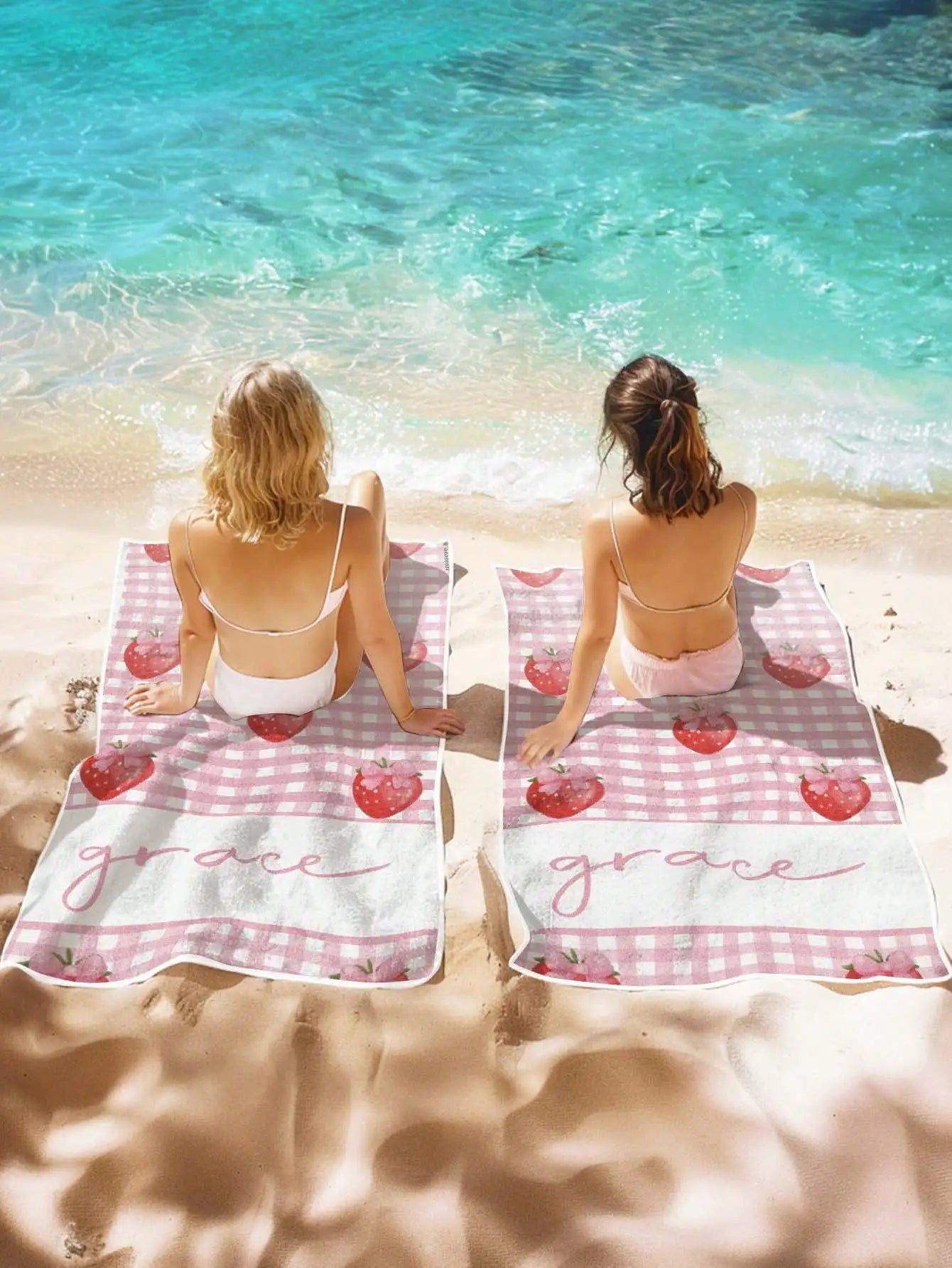 Custom Name Beach Towel | Soft Quick-Dry Personalized Gift Personalized Beach Towel Peaceful Pleasures Health and Wellness
