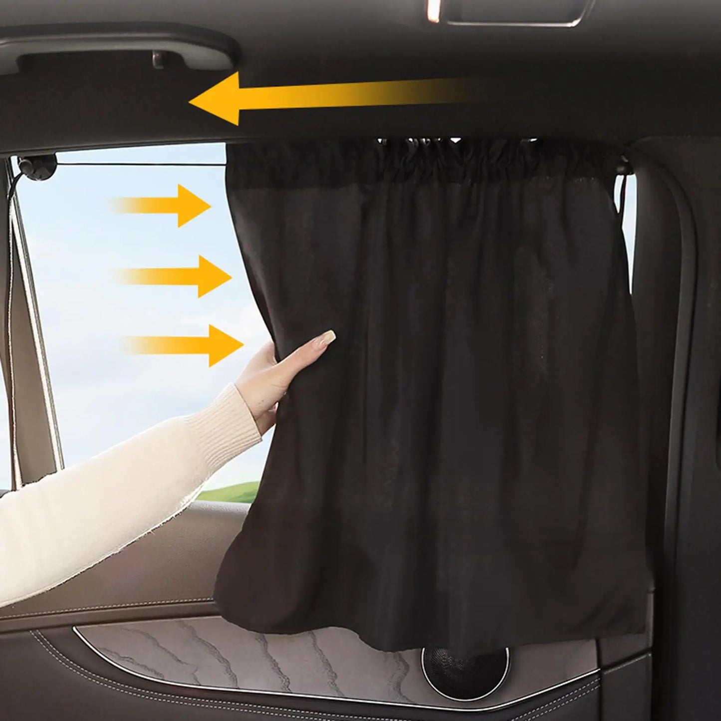 Car Side Window Sun Shade – Suction Cup, UV Block & Privacy