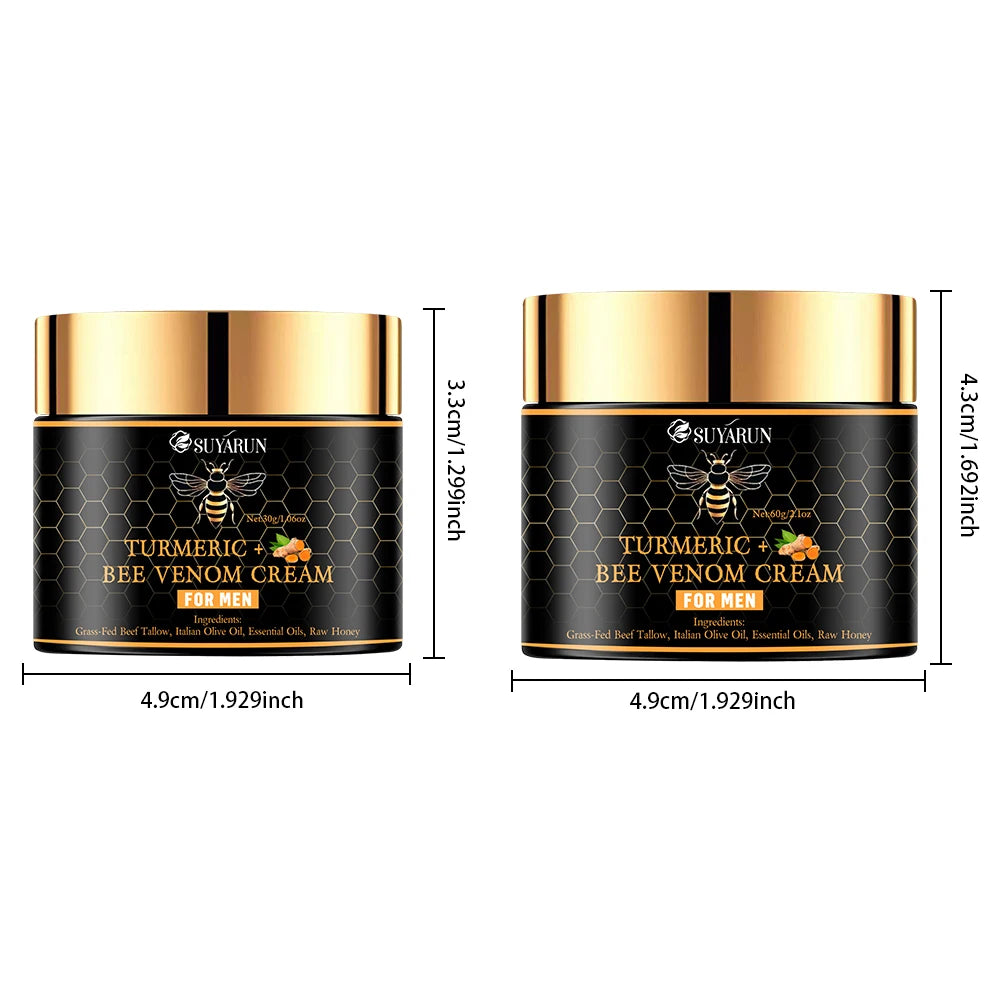 SUYARUN Bee Venom for Men Anti-aging Cream moisturizes, tightens, reduces wrinkles, glycerin and bee venom, moisturizes skin. Peaceful Pleasures Health and Wellness