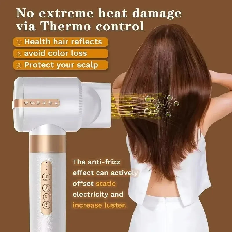 7 in 1 Hair dryer Professional Negative Ion curling Iron Hair Straightener Brushless Motor High Speed Hair Dryer Hot Comb Set Peaceful Pleasures Health and Wellness