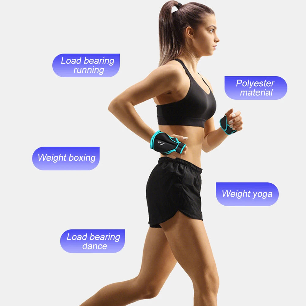 1Pair Wrist Weights with Thumb Loops Lock for Women Men - Arm Weight Ankle Weights Weighted Gloves for Running Walking Jogging Peaceful Pleasures Health and Wellness