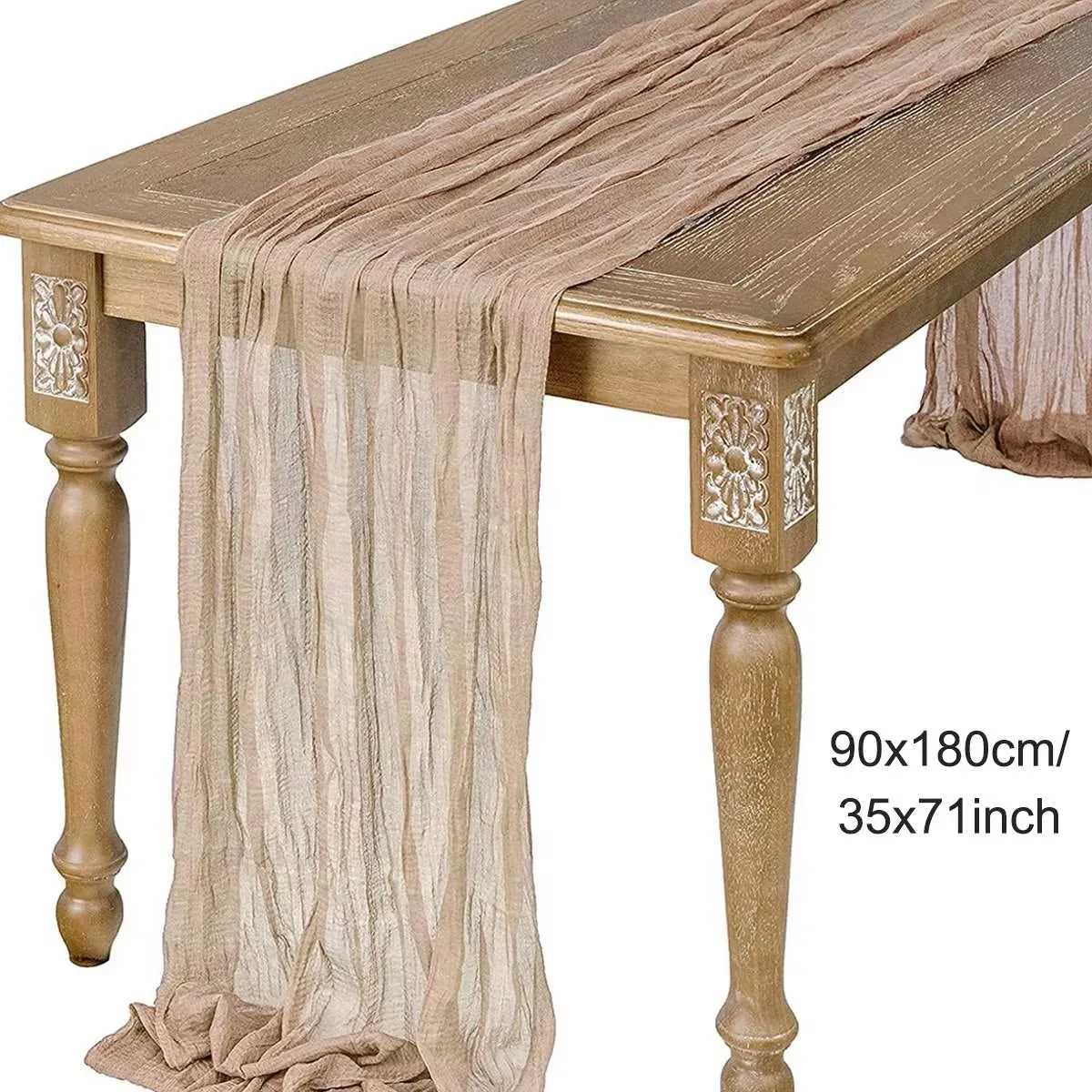 Sage Cheesecloth Gauze Table Runner – Wedding & Party Decor