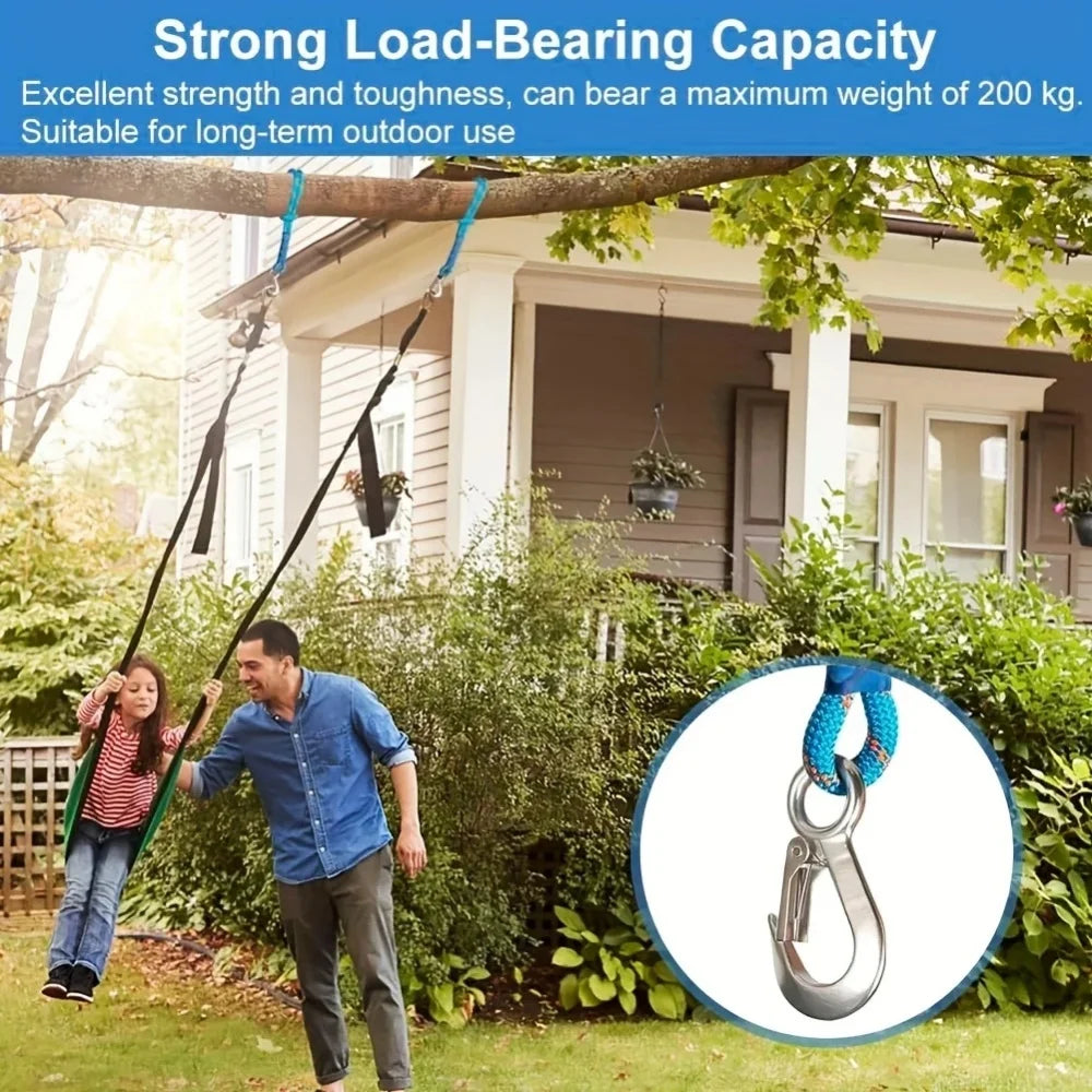 Heavy Duty Nylon Hammock Hanging Strap with Metal Hook