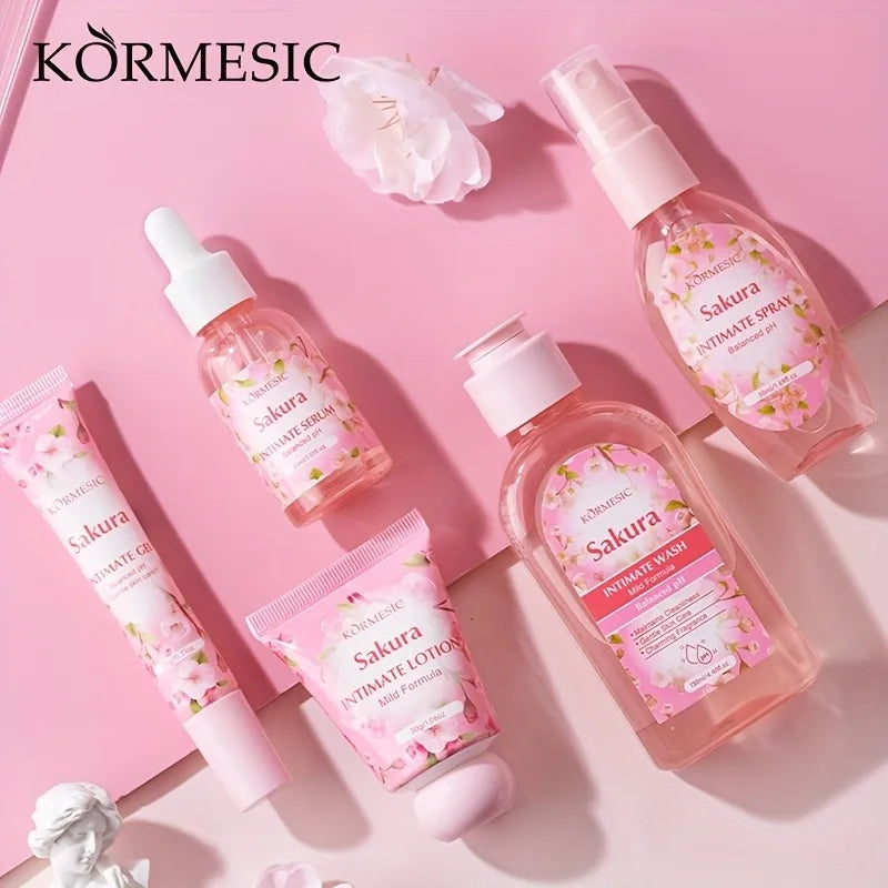 Sakura Women's Intimate Care 5-Piece Set – Cleanse & Refresh