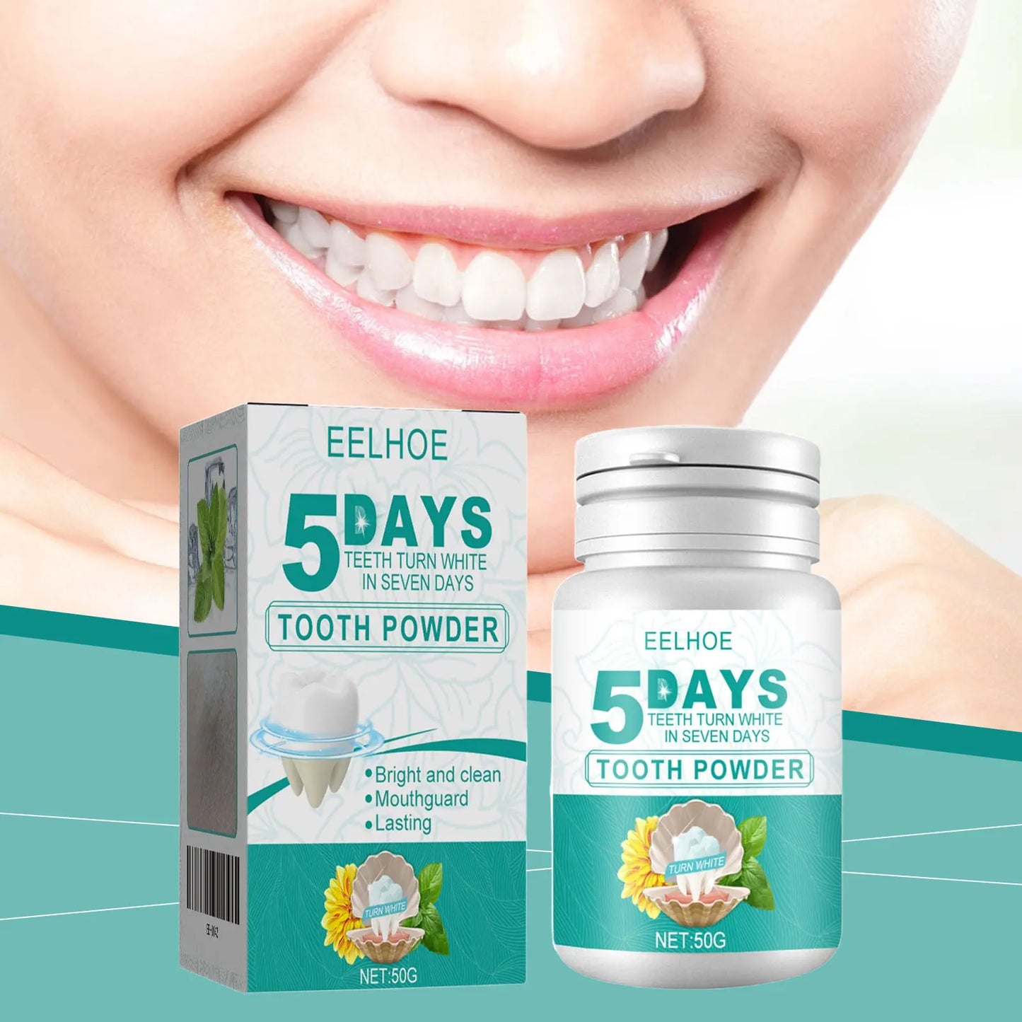 EELHOE Teeth Whitening Powder – Plaque & Stain Remover 50g
