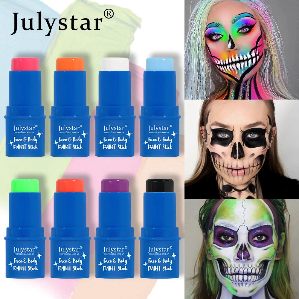8-Color Halloween Face & Body Paint Kit – Kids & Adults