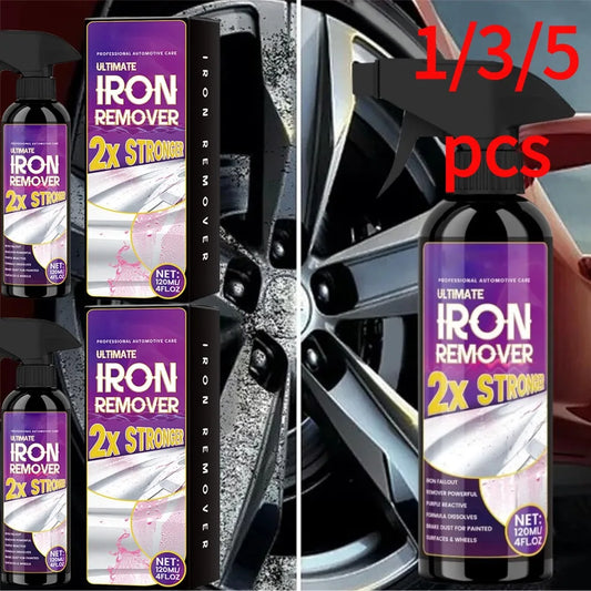 Stronger Purple Car Rust Remover 1/3/5pcs 120ml Tire Metal Surface Decontamination Anti-oxidation Refurbishment Cleaning Spray Peaceful Pleasures Health and Wellness 3box