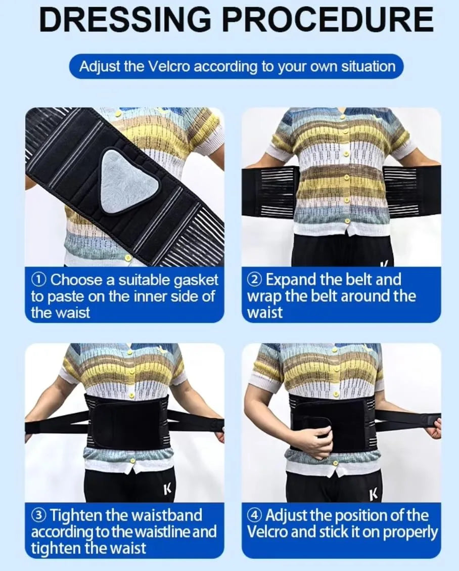 Back Brace for Men & Women - Lower Back Support Belt for Sciatica, Bulging Disc & Pelvic Pain Relief - Adjustable Lumbar Support Peaceful Pleasures Health and Wellness