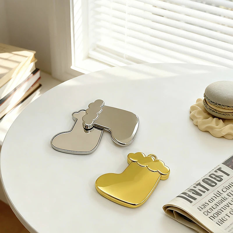 Christmas Tree Snowflake Stock Cosmetic Mirror Sliding Folding Mirror Girls Carry-On Mirror Unbreakable Compact Vanity Mirror Peaceful Pleasures Health and Wellness