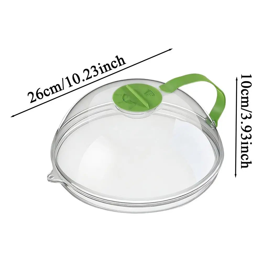 Reusable Microwave Splash Guard Cover with Steam Vent & Handle