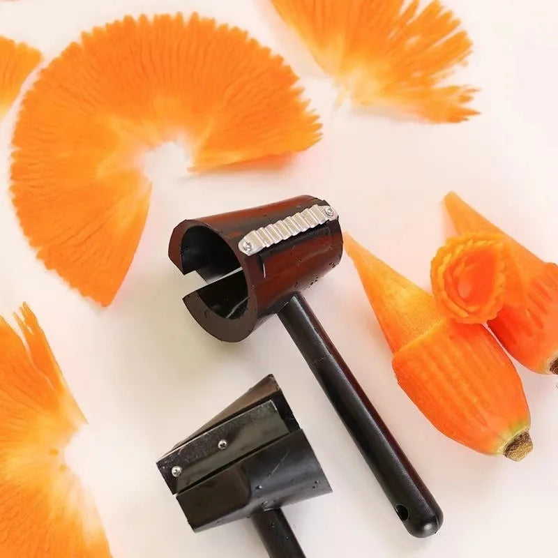 Vegetable Fruit Cutter Household Spiral Funnel Flower Shredder Peeler Artifact Portable Fast Carrot Cutter Slicer Spiral Cutter Peaceful Pleasures Health and Wellness