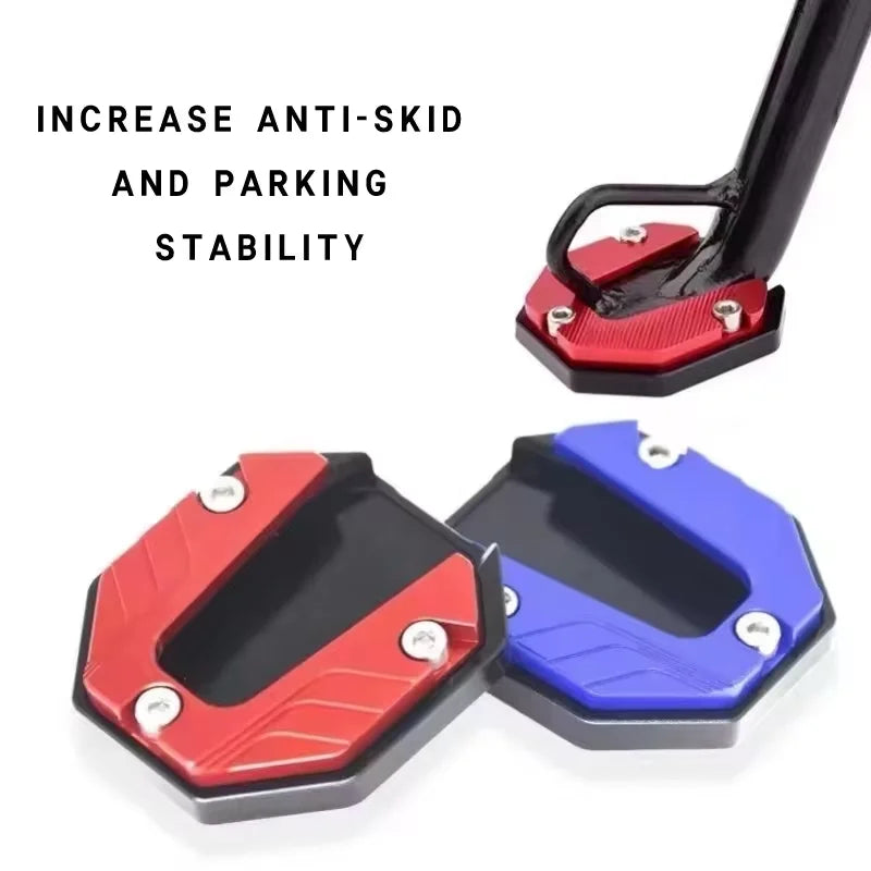 Scooter Motorbike Accessories Extension Foot Pad Support Plate Aluminum Alloy Motorcycle Bike Kickstand Extender Foot Side Stand Peaceful Pleasures Health and Wellness