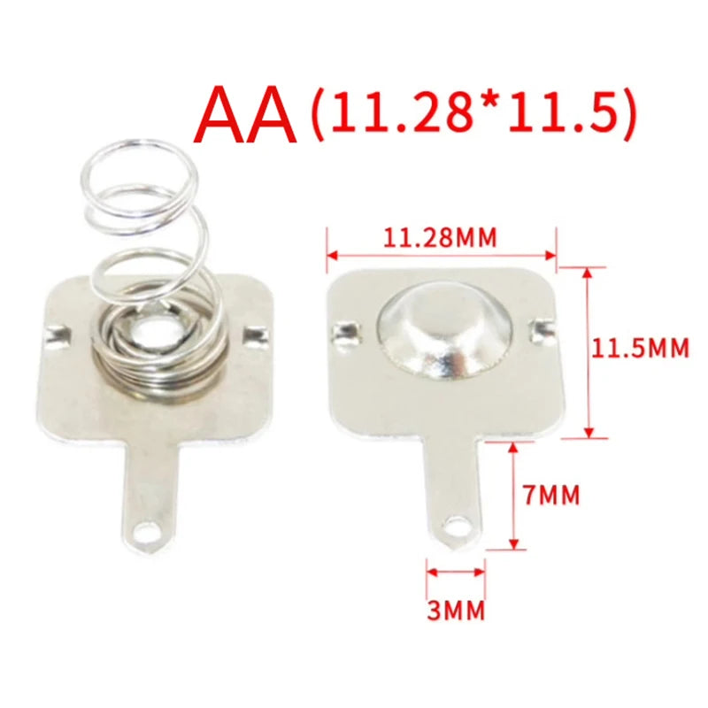 20PCS Spring Sheet AA/AAA Contact Sheet Battery Box Positive And Negative Sheets DIY Accessories Peaceful Pleasures Health and Wellness AA 11.28X11.5MM