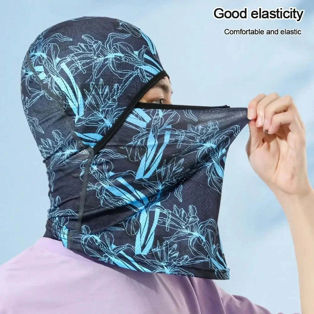Summer Cool Ice Silk Balaclava - Full Face Cover with UV Protection for Cycling, Motorcycle & Outdoor Sports Peaceful Pleasures Health and Wellness