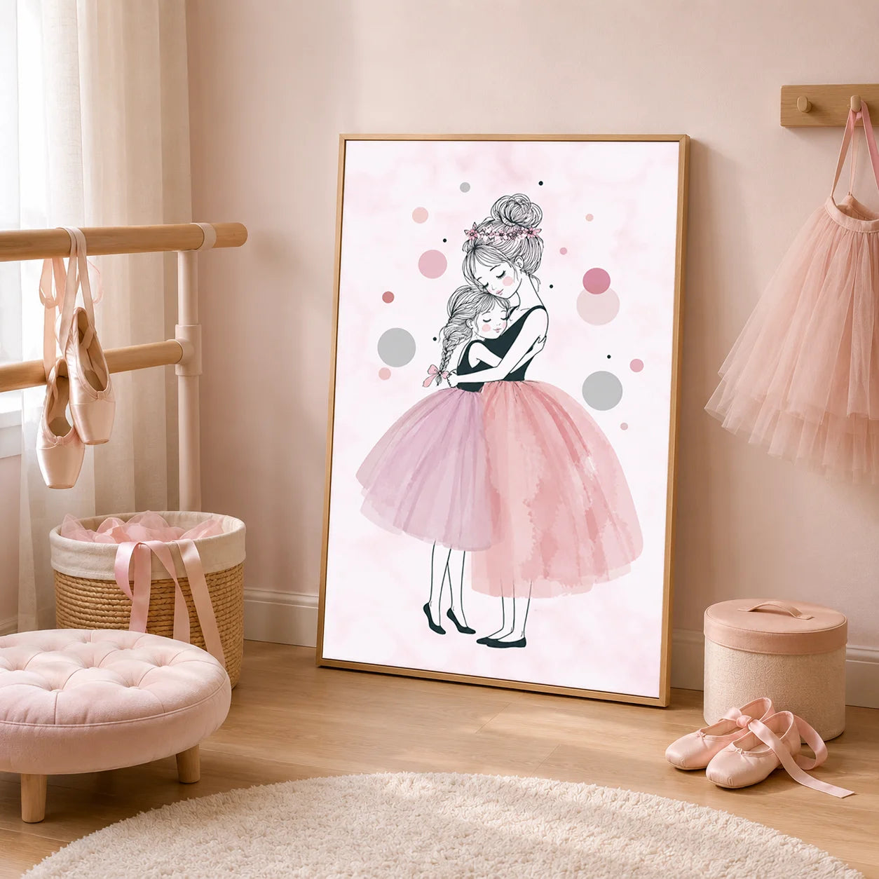 Nursery Wall Art Ballerina Fairy Canvas Painting Pink Princess Poster Print Girls Room Wall Decor Peaceful Pleasures Health and Wellness