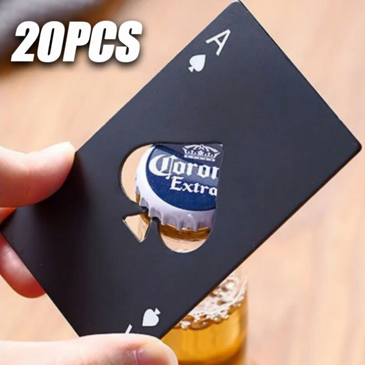 20PCS Playing Card Bottle Openers – Stainless Steel Bar Tool Bottle Opener Set Oasis Select