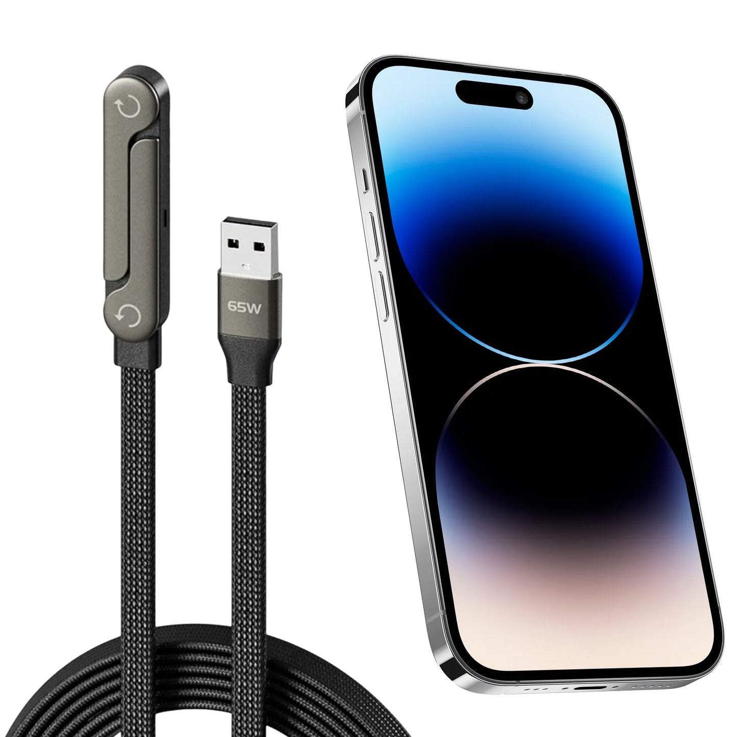 VODOOL 2-in-1 Fast Charging USB-C Cable & Foldable Stand