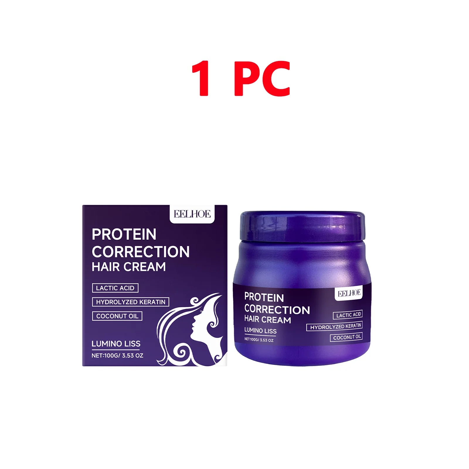 Keratin Protein Hair Straightening Cream – Anti-Frizz 100g Hair Straightening Cream Peaceful Pleasures Health and Wellness 1pc