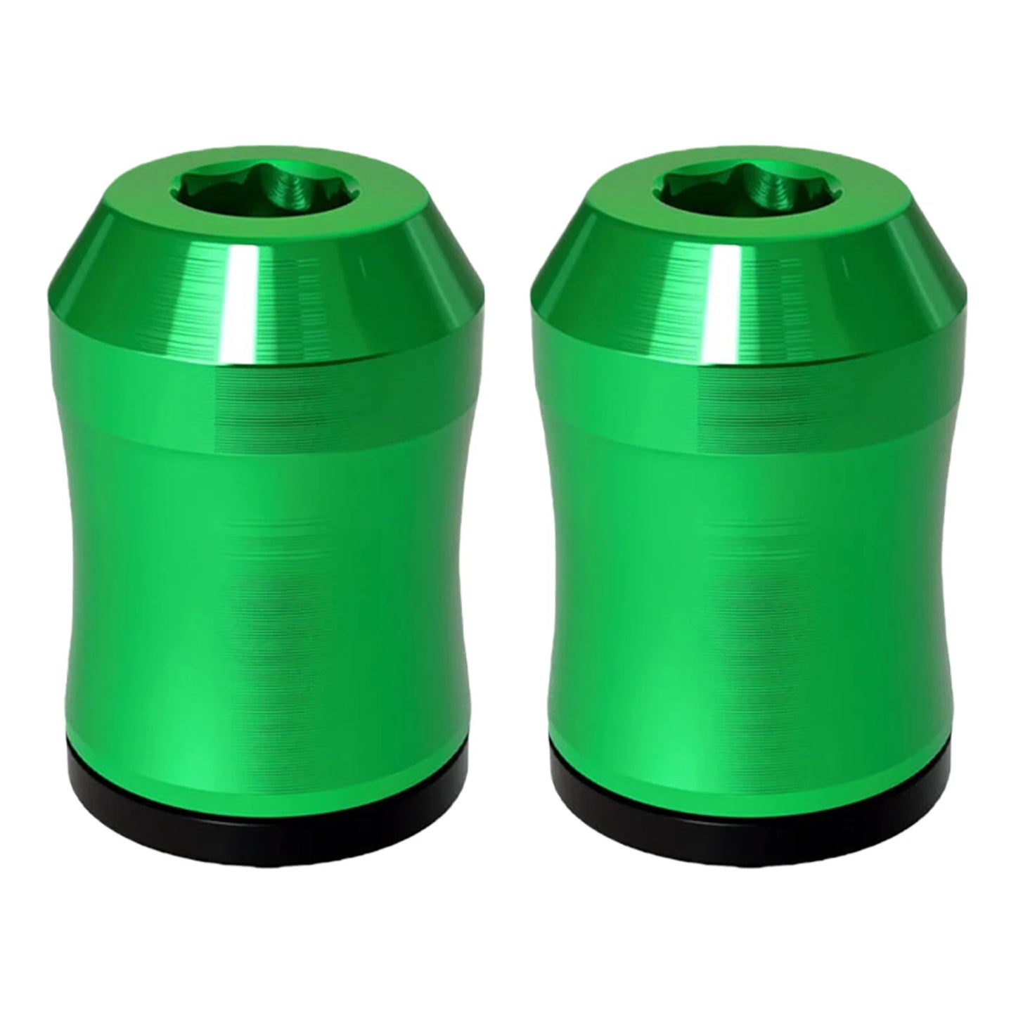 2Pcs Magnetic Screw Rings 6.35mm Magnetized Ring Screwdriver Bits Universal Magnetizer for Mechanic Carpenter DIY Repair Peaceful Pleasures Health and Wellness Green