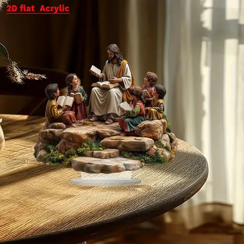 2D Acrylic Nativity Scene Centerpiece | Christmas Tabletop Decor