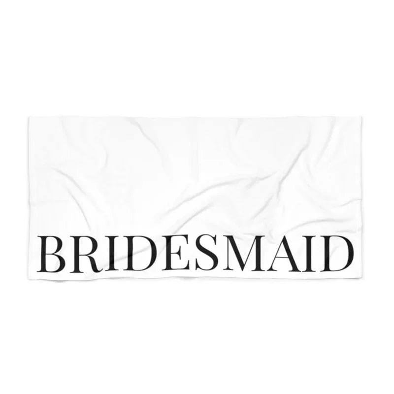 Bride Beach Towel | Bachelorette & Bridal Shower Gift Bridal Beach Towel Peaceful Pleasures Health and Wellness bridesmaid