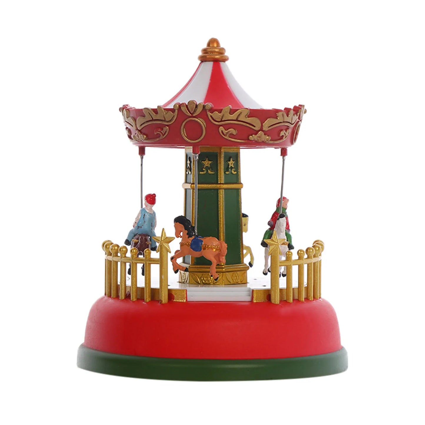 Glowing Music Carousel Ferris Wheel Christmas Gift Christmas Decoration Rotating Merry Go Round Without Batteries Peaceful Pleasures Health and Wellness A