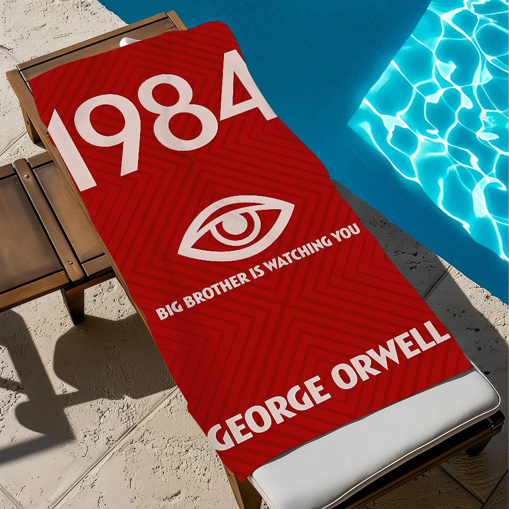 1984 George Orwell Quick-Dry Beach Towel | Travel & Pool Towel Quick-Dry Beach Towel Peaceful Pleasures Health and Wellness