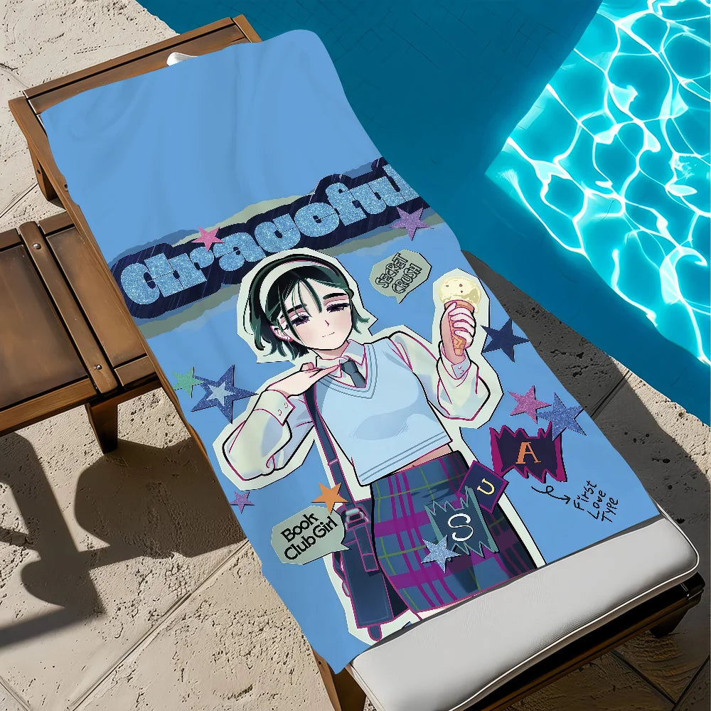 Anime Alien Quick-Dry Beach Towel | Soft Pool & Travel Towel Quick-Dry Beach Towel Peaceful Pleasures Health and Wellness z2 STJ150x260CM